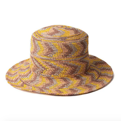 The Salema Beach Straw Hat in Multi Yellows from Greenpacha beach hat straw hat summer sunhat