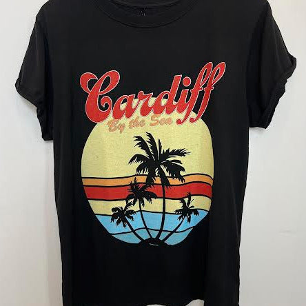 Cardiff by the Sea Tee Shirt | Black + Red