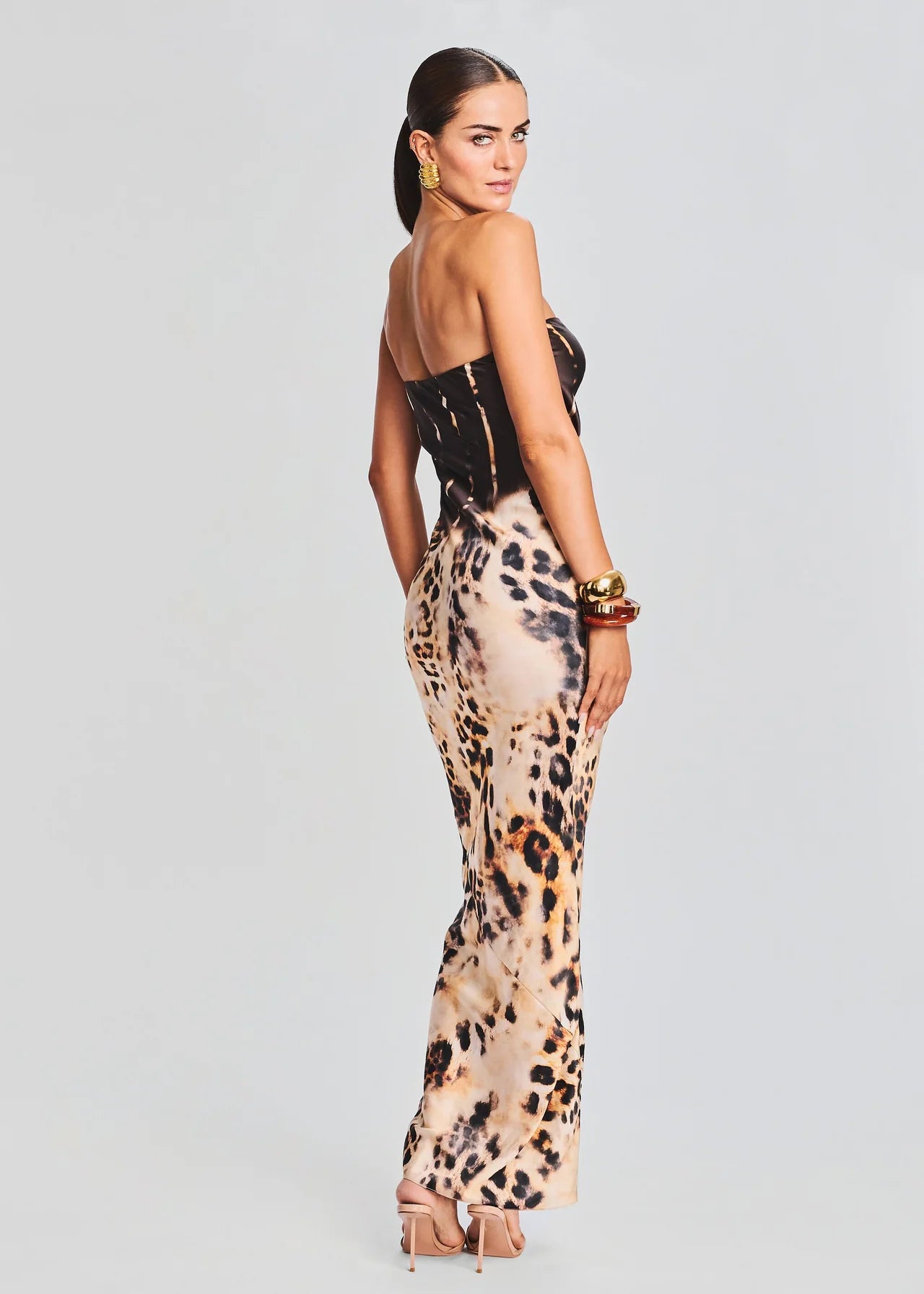 Shayna Silk Dress | Vintage Cheetah