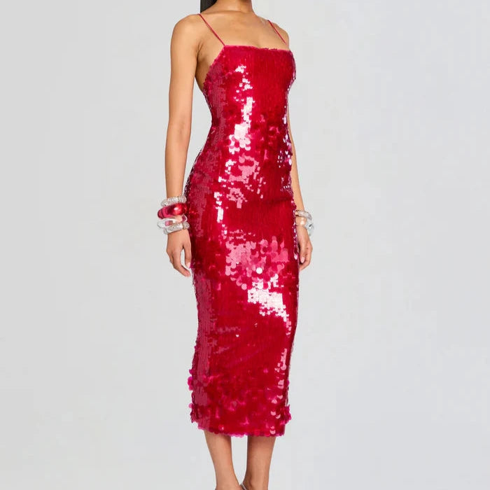 Alana Dress | Cerise