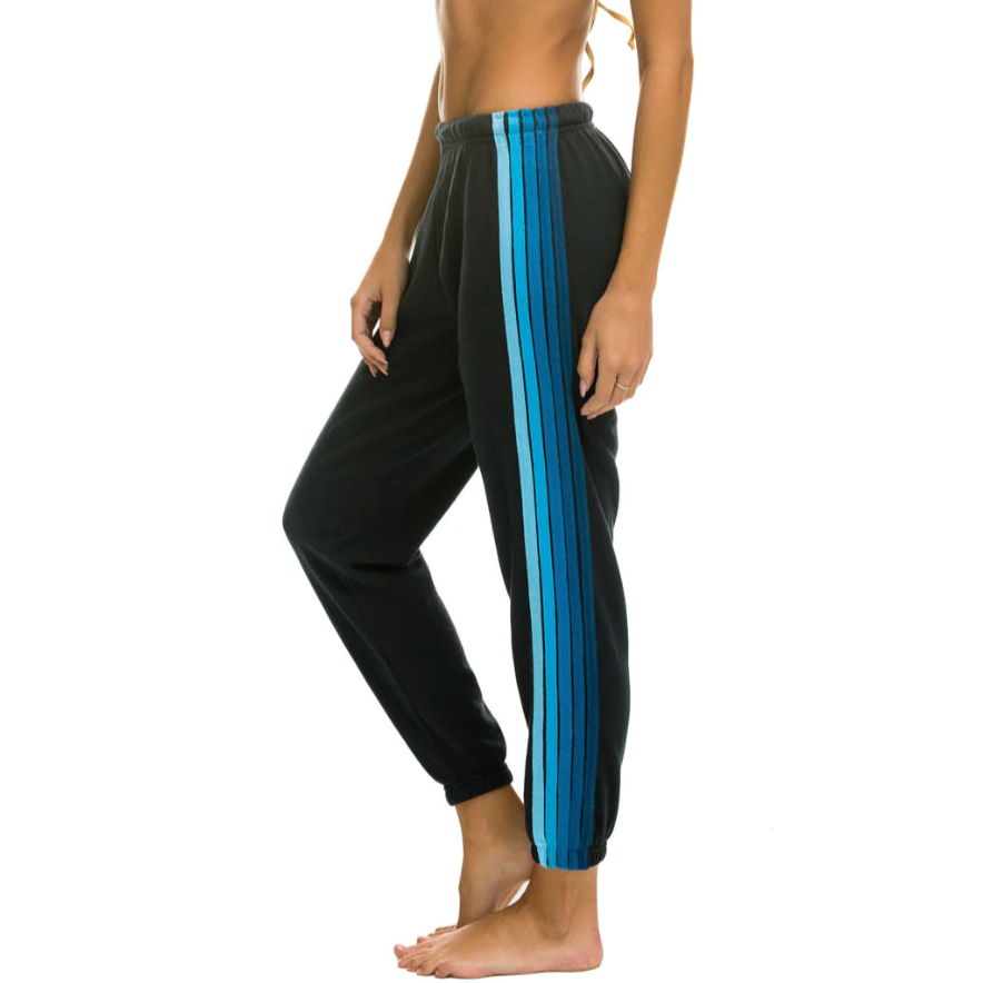 Aviator nation blue stripe sweatpants hotsell