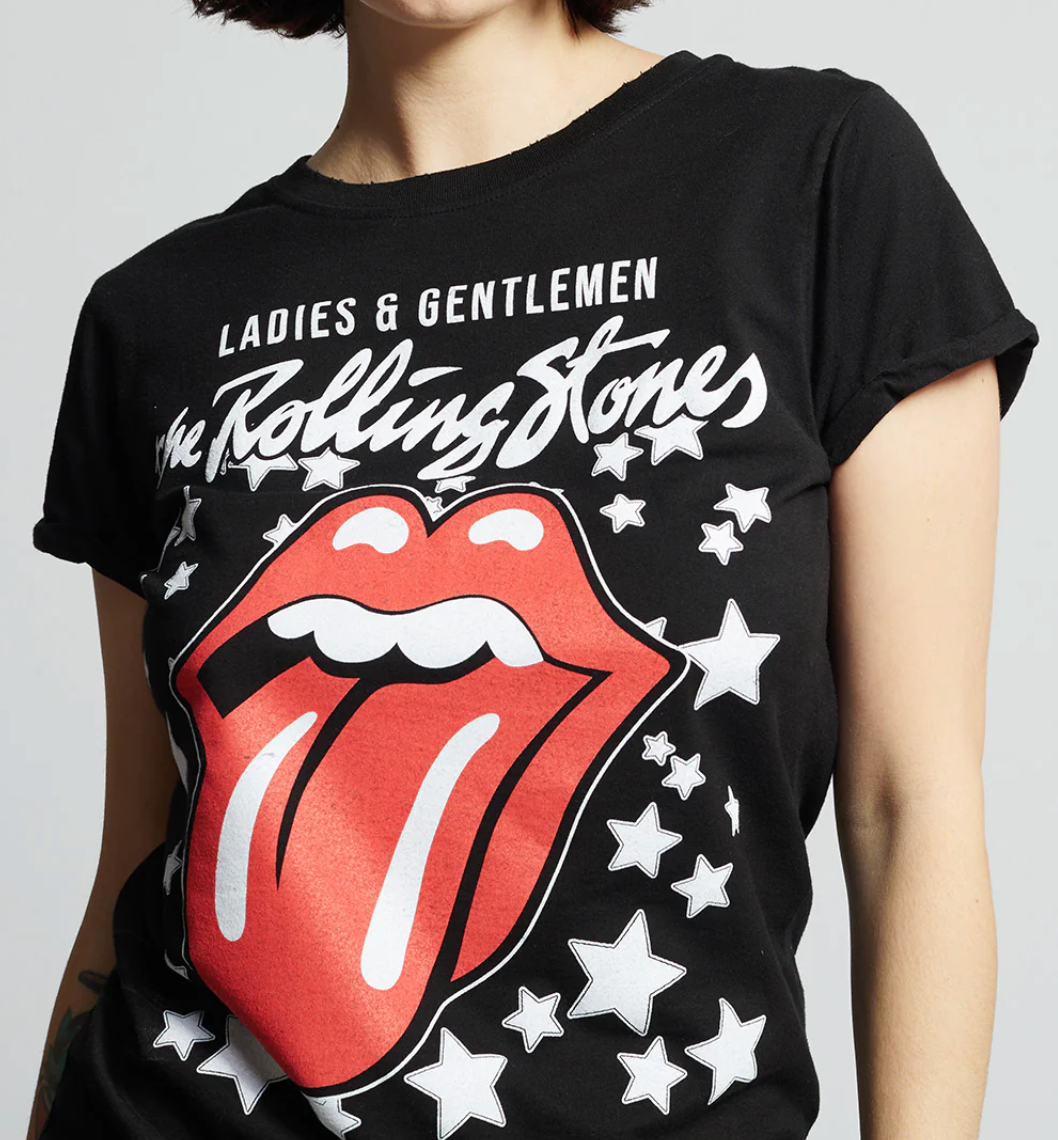 The Rolling Stones Stars Tee Shirt | Black