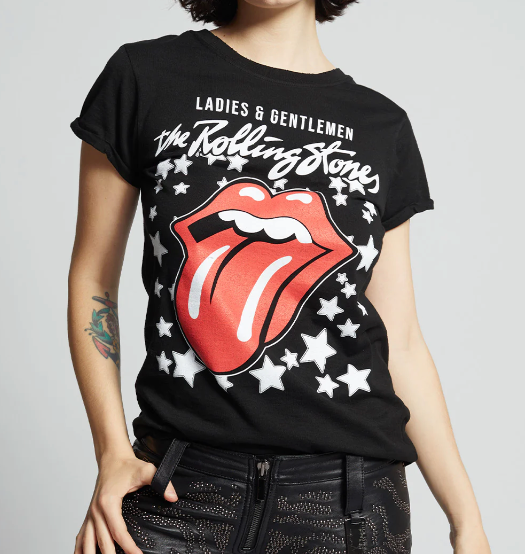 The Rolling Stones Stars Tee Shirt | Black