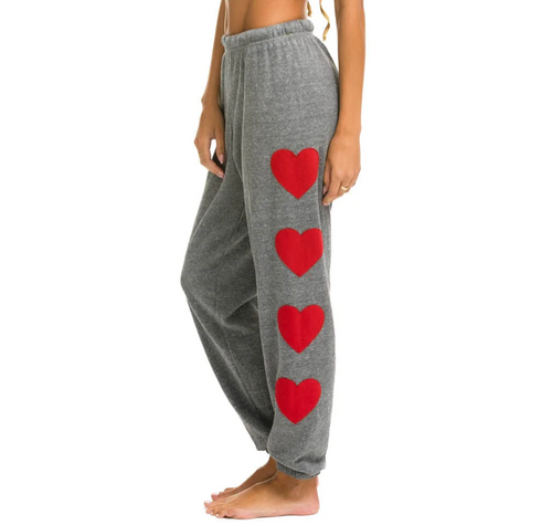 Heart Stitch Sweatpants | Grey