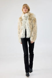 Wild Dream Faux Fur Coat | Snow Leopard