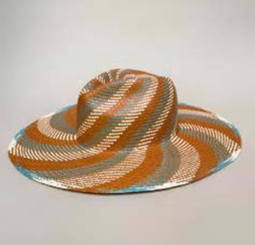 <p>&nbsp;</p> <p>Ema Straw Hat in Terra + Beige from Van Palma</p>