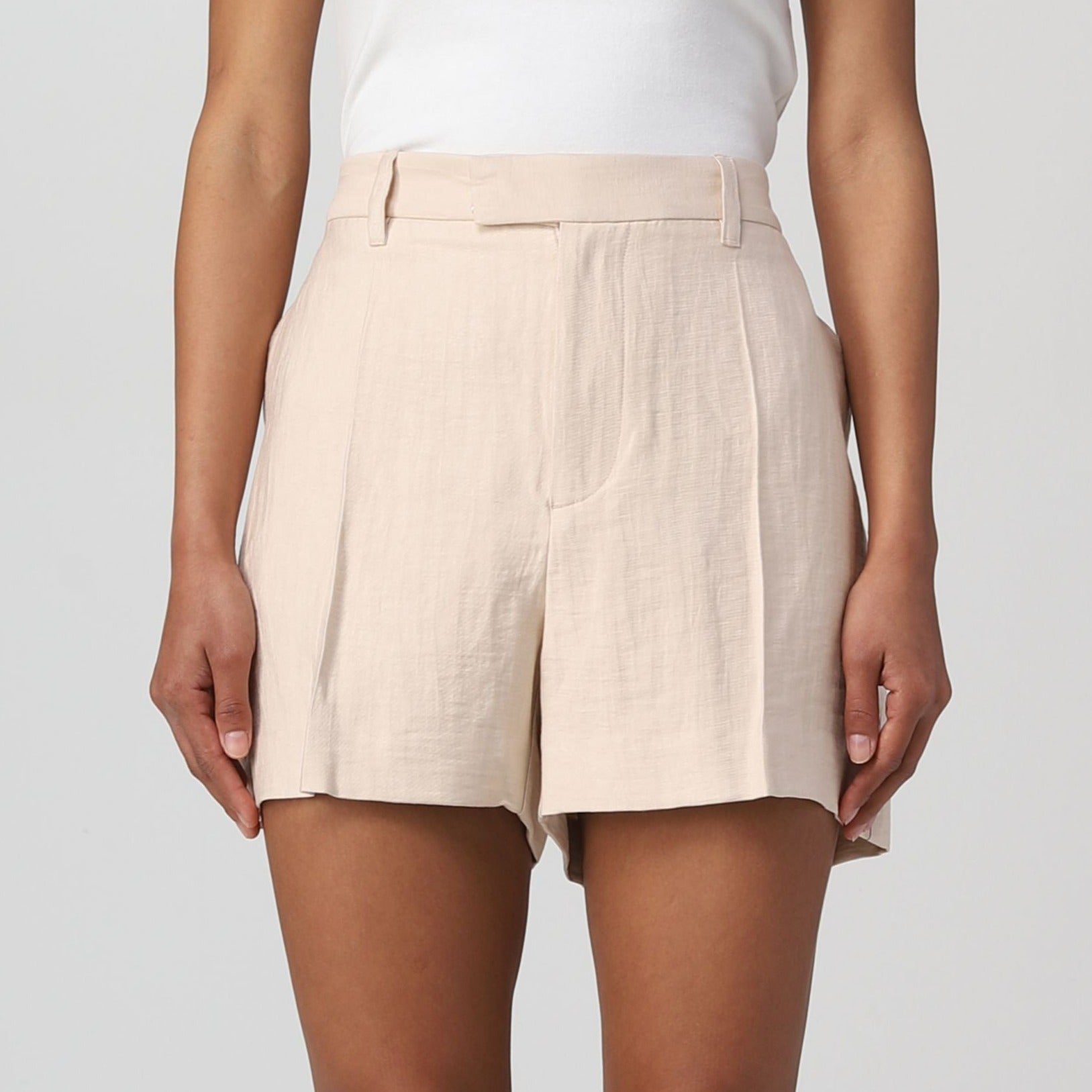 Please Tailleur Linen Shorts | Poudre