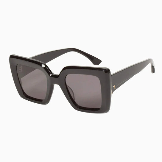 Amour Sunglasses | Gloss Black + Black Lens