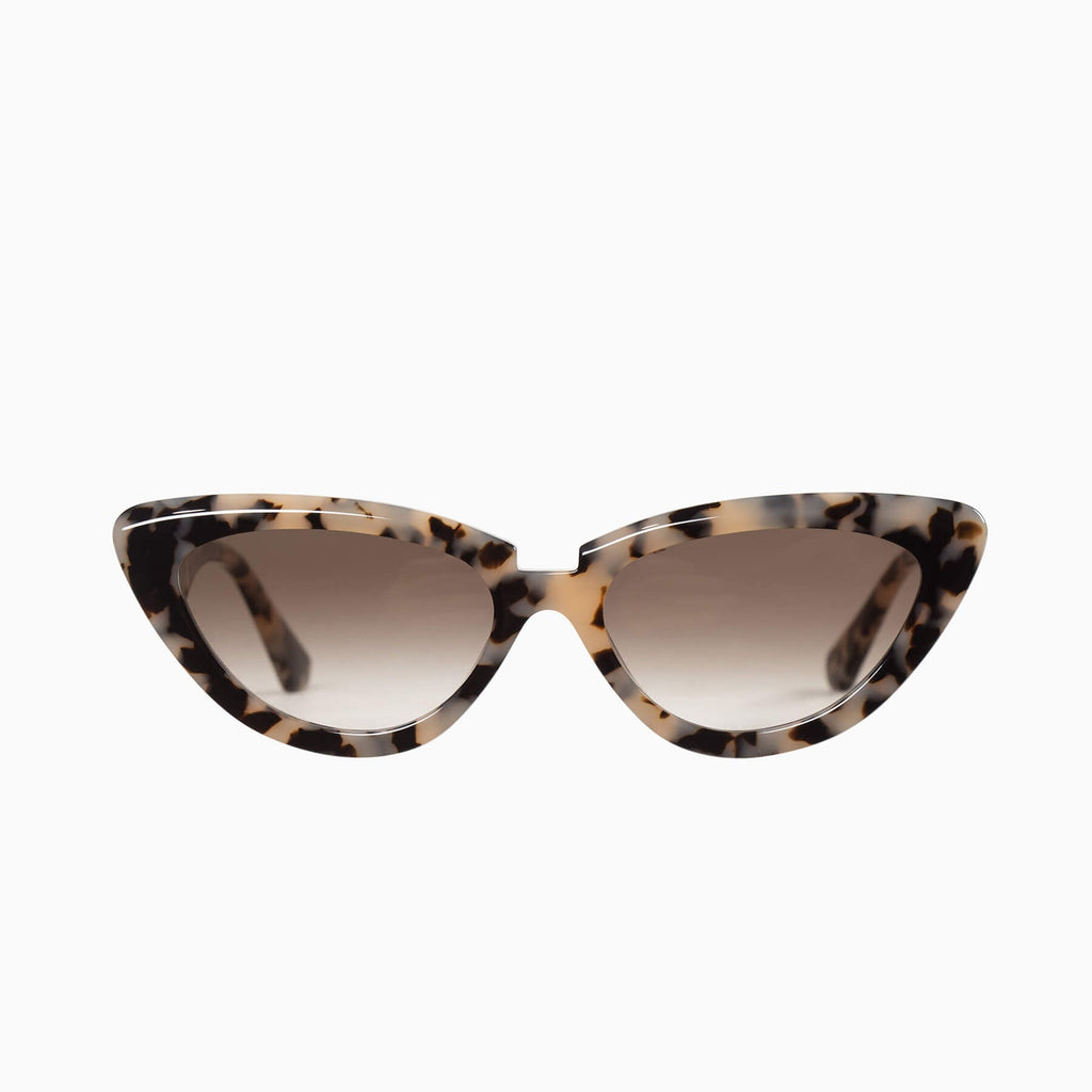 Dayze Sunglasses in Bone Tort with Gold Metal Trim and Brown Gradient Lens from Valley Eyewear. 