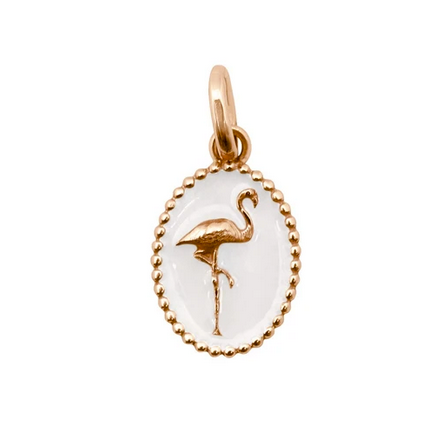 Gigi Clozeau Resin Flamingo Pendant | White