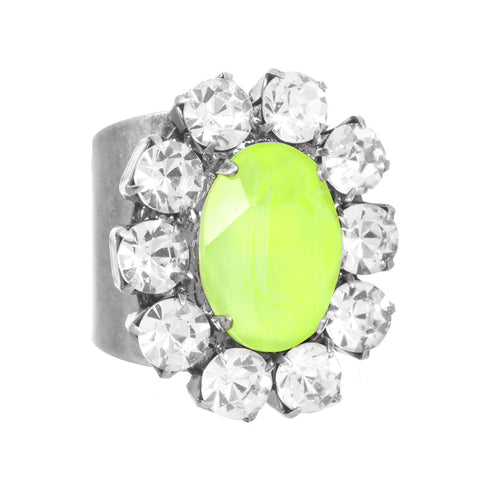 Edith Oval Ring | Electric Yellow