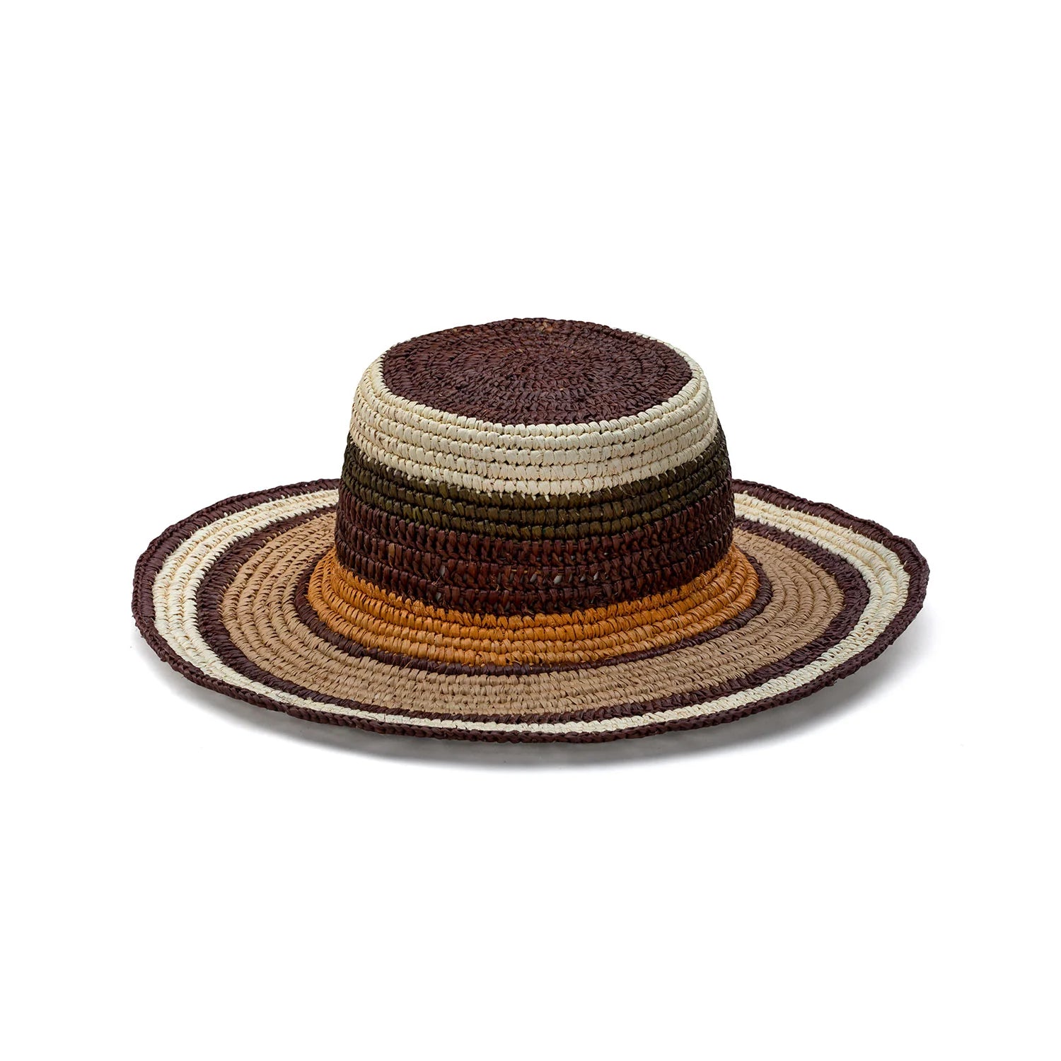 Topanga Straw Hat | Natural Red Stripe