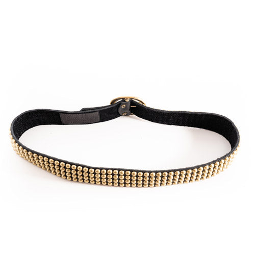 Gold Studded Belt | Black