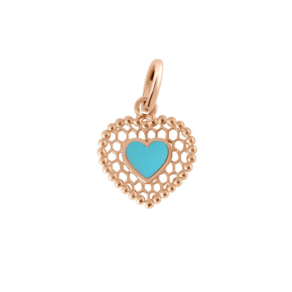 Gigi Clozeau Lace Heart Pendant | Turquoise