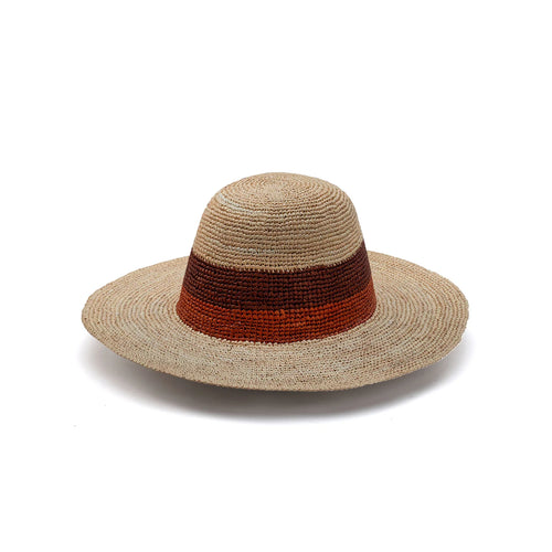 Habana Straw Hat | Natural Brown Stripe